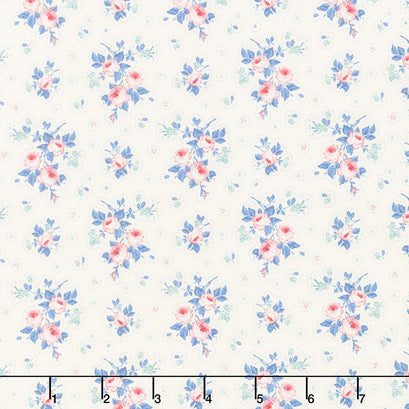 Something Blue - First Kiss Cream Yardage