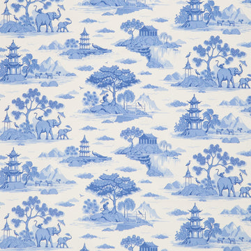 Something Blue - Cottonview Cream Yardage