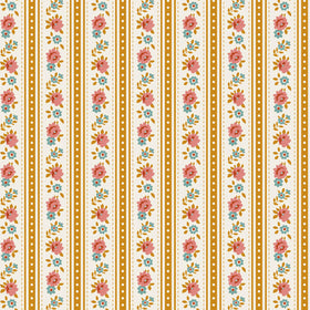 Village Life - Agnes Ochre Yardage