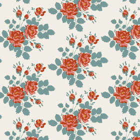 Village Life - Myrtle Teal Yardage