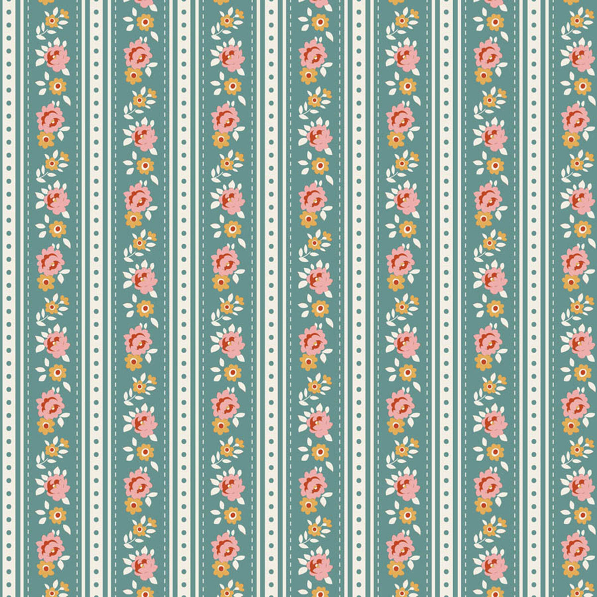 Village Life - Agnes Teal Yardage