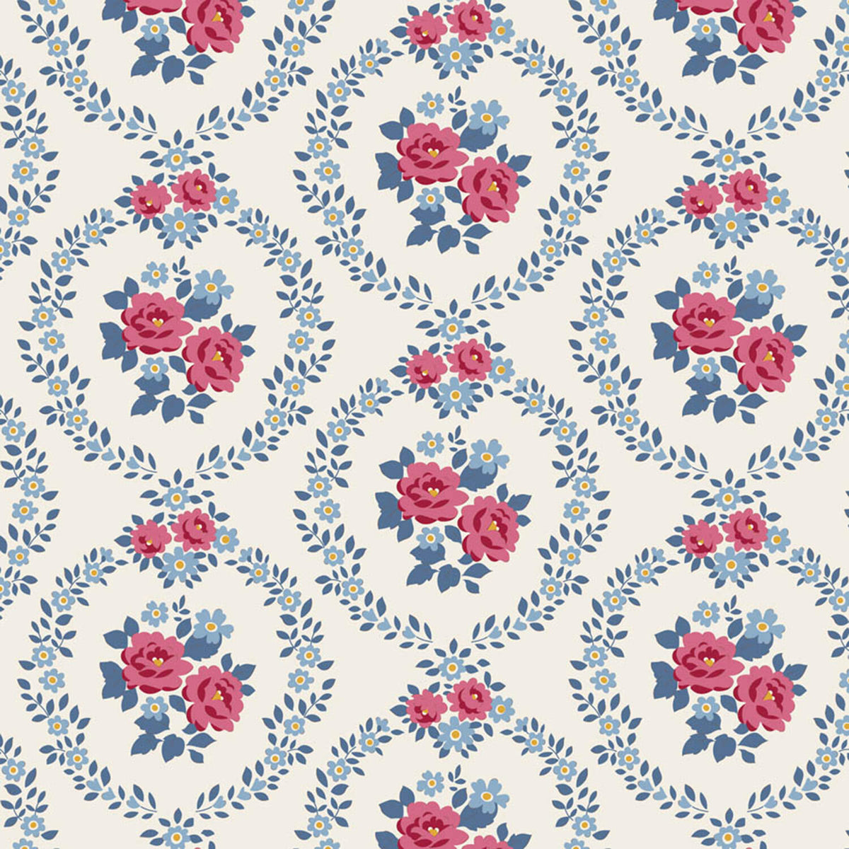 Village Life - Mable Cold Cream Yardage