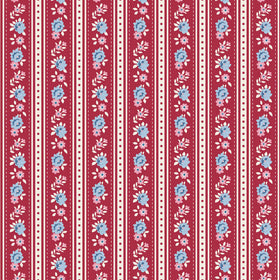 Village Life - Agnes Burgundy Yardage