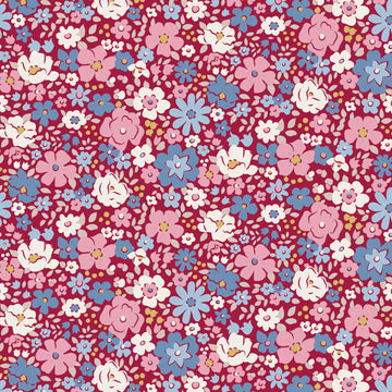 Village Life - Esther Burgundy Yardage