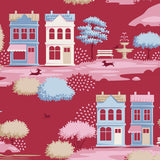 Village Life - Village Burgundy Yardage