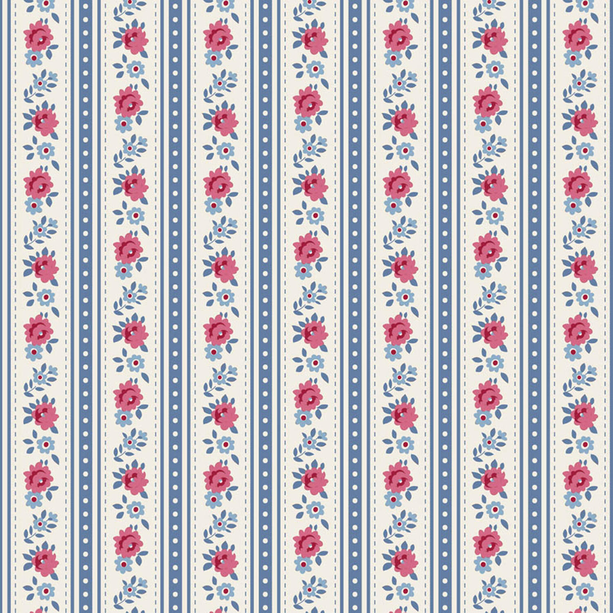 Village Life - Agnes Blue Yardage
