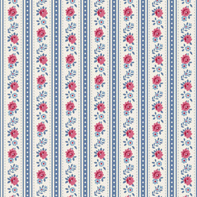 Village Life - Agnes Blue Yardage
