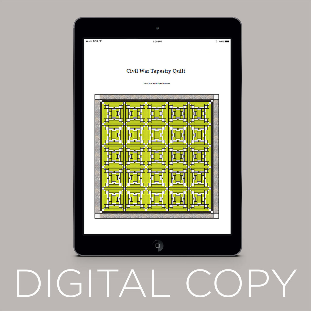 Digital Download - Civil War Tapestry Quilt Pattern