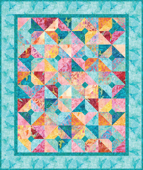 Burst of Color Free Quilt Pattern by Ariga Mahmoudlou