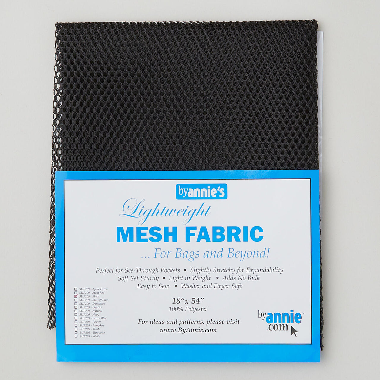 ByAnnie Lightweight Mesh - 18" x 54" - Black