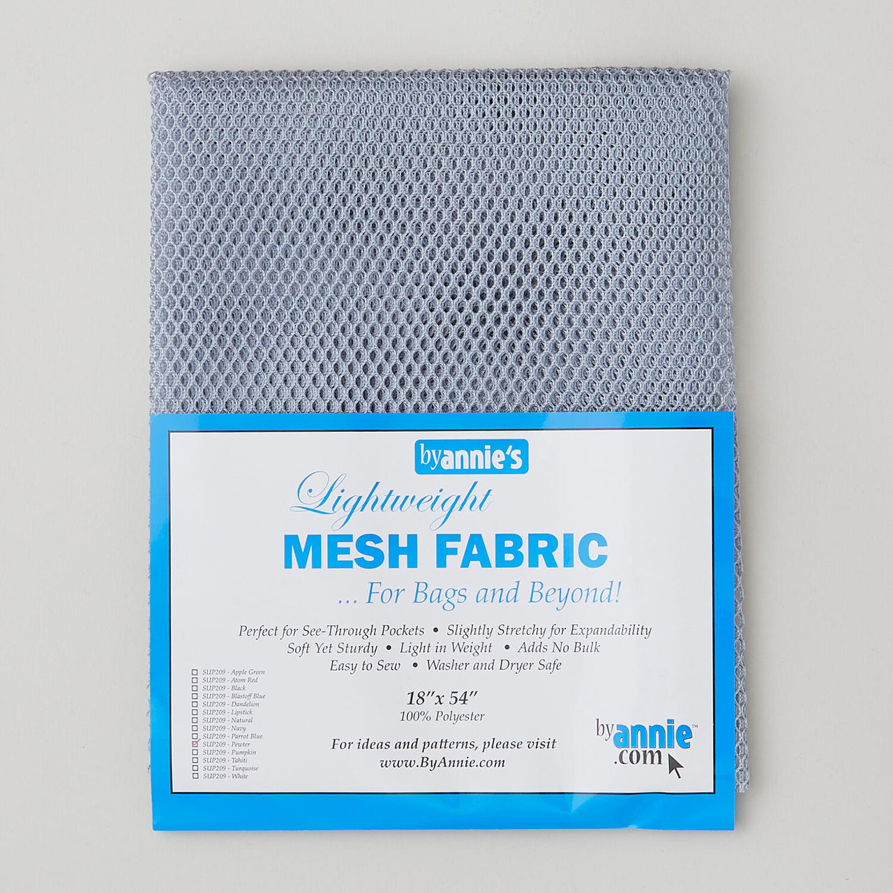 ByAnnie Lightweight Mesh - 18" x 54" - Pewter