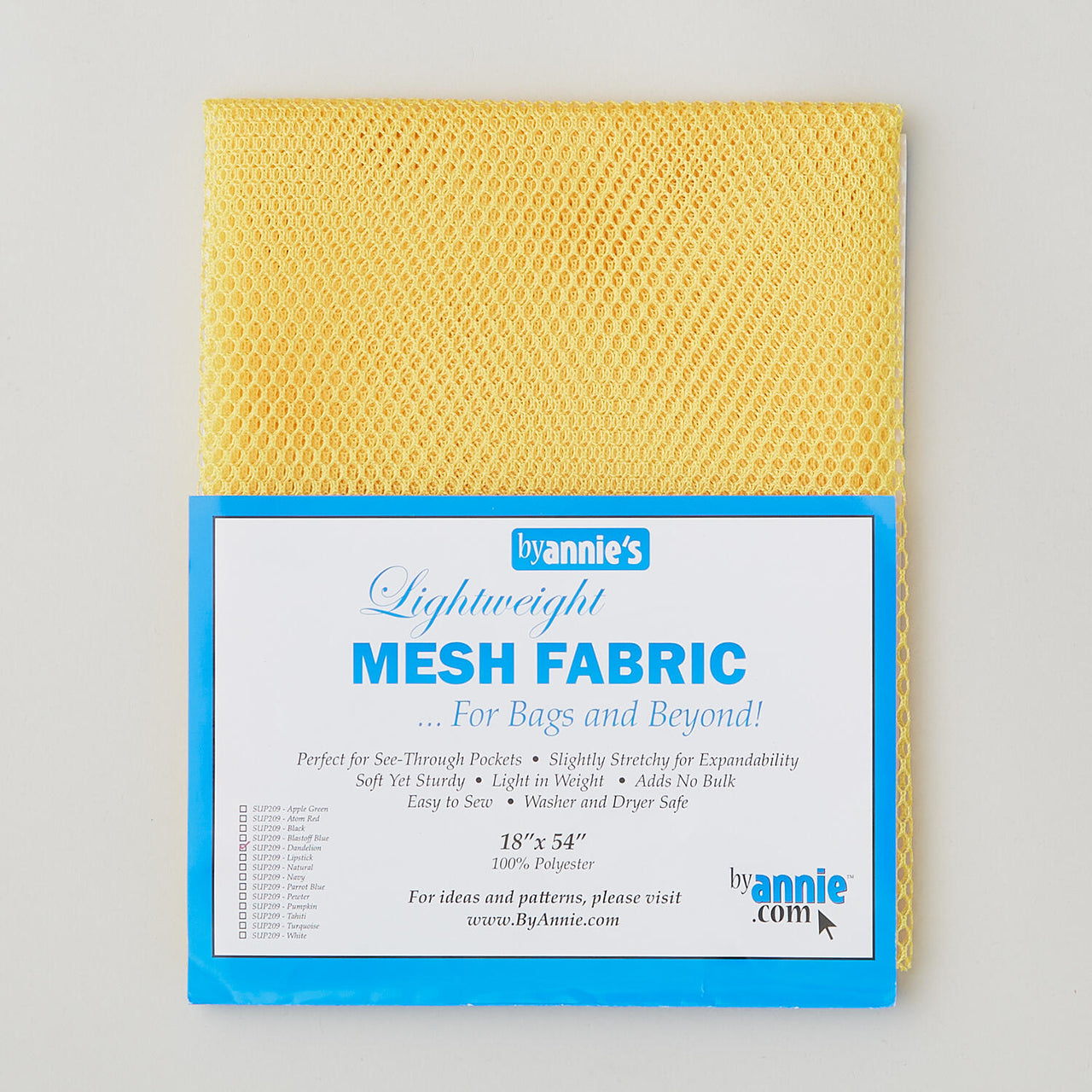 ByAnnie Lightweight Mesh - 18" x 54" - Dandelion