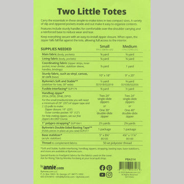Two Little Totes Pattern