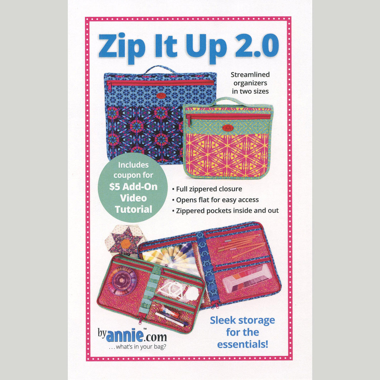 Zip It Up 2.0 Organizer Pattern