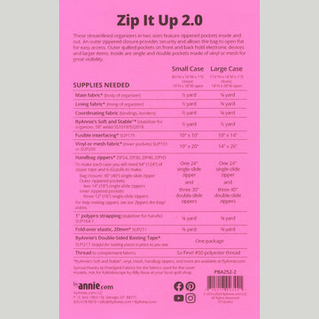 Zip It Up 2.0 Organizer Pattern