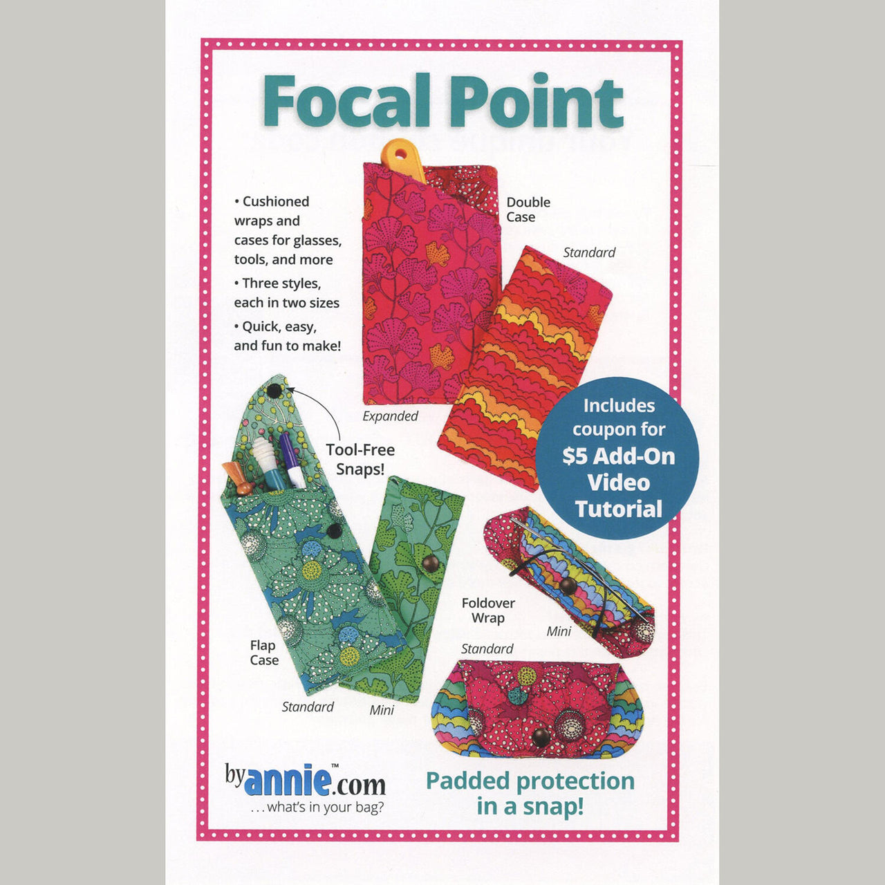 Focal Point Eyeglass Padded Wrap and Case Pattern