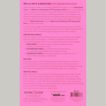 Bella Quilt Coat Arcs and Beauties FPP Expansion Pack Pattern