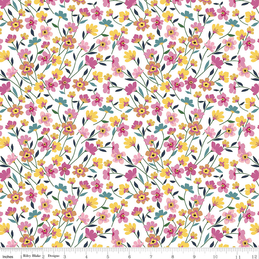 Morning Meadow - Flower Field - White