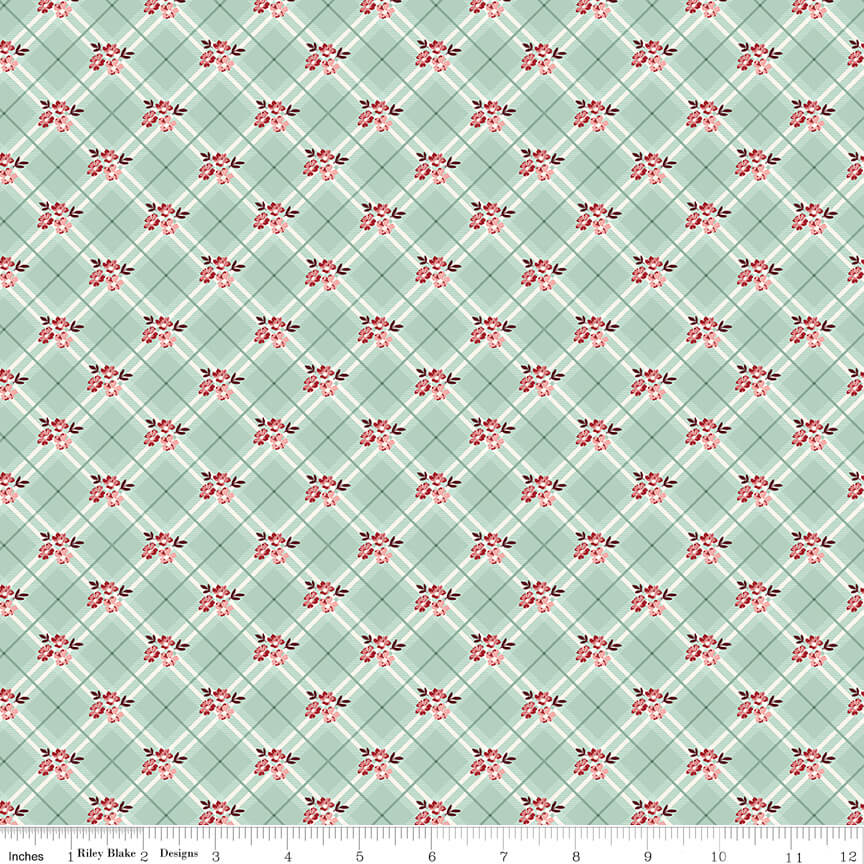 Love You Always - Floral Plaid - Mist