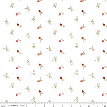 Sew in Love - Rosebuds - White