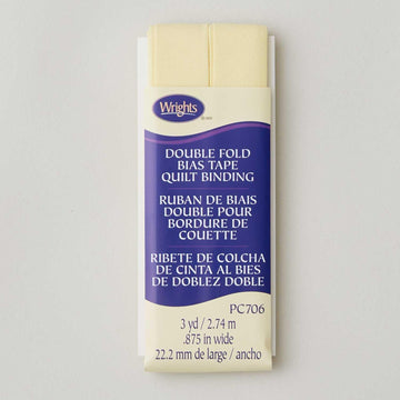 Wrights Quilt Binding Double Fold Bias Tape - Lemon Ice
