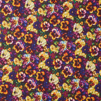 Gigi in the Garden - Stained Glass Pansies Multi Yardage