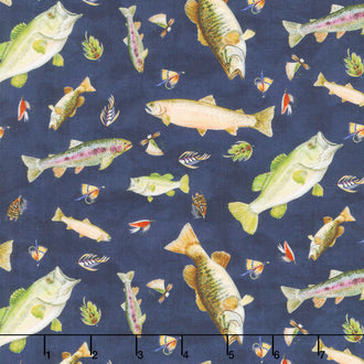 Fishful Thinking - Catch of the Day Navy Yardage