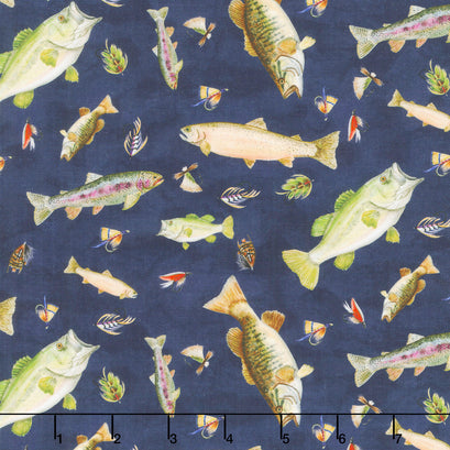 Fishful Thinking - Catch of the Day Navy Yardage