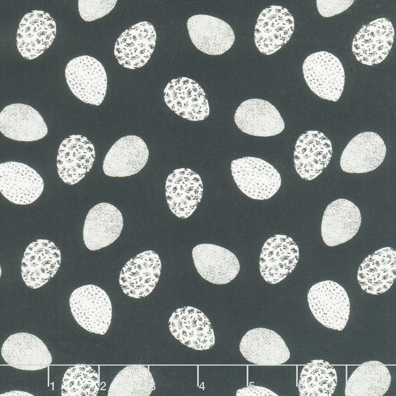 Hen House - Pretty Eggs Black Yardage