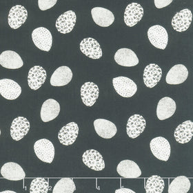 Hen House - Pretty Eggs Black Yardage