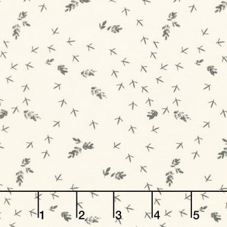 Hen House - Chicken Trail Off White Yardage
