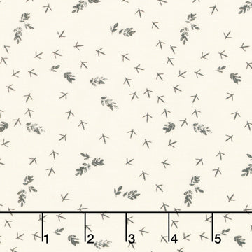 Hen House - Chicken Trail Off White Yardage