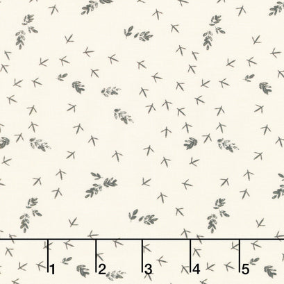 Hen House - Chicken Trail Off White Yardage