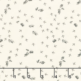 Hen House - Chicken Trail Off White Yardage