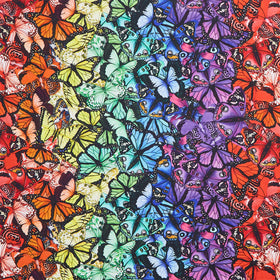 Monarch Gardens - Rainbow Butterflies Yardage