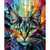 Kaleidoscope - Kaleidoscope Stained Class Cat Multi Panel