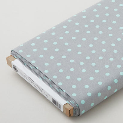 Mint Condition - Polka Dot Aqua/Grey 8 Yard Bolt