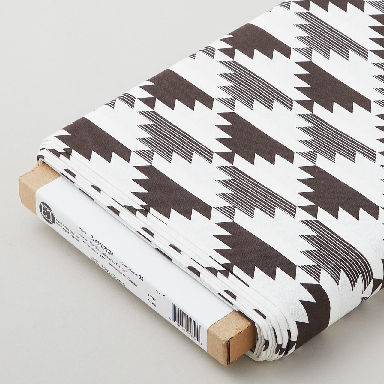 Nordic - Mirrored Carbon 8 Yard Bolt