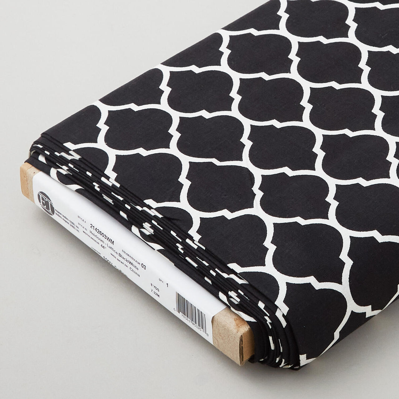 Heirloom - Lattice Black/White 8 Yard Bolt