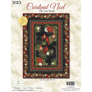 Cardinal Noel Throw Free Quilt Pattern