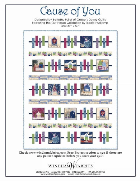 Cause of You Free Quilt Pattern