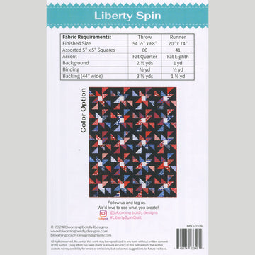 Liberty Spin Quilt and Runner Pattern