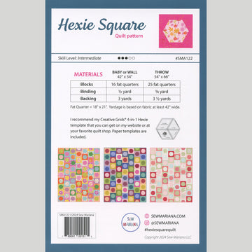 Hexie Square Quilt Pattern