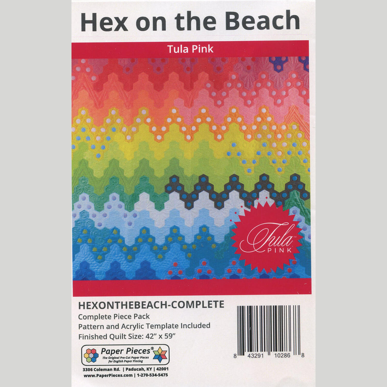 Tula Pink Hex on the Beach Quilt Pattern with Template