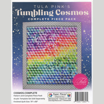 Tula Pink Tumbling Cosmos Quilt Pattern and English Paper Piece Pack