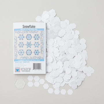 Snowflake Quilt Pattern with English Paper Piece Pack and Template