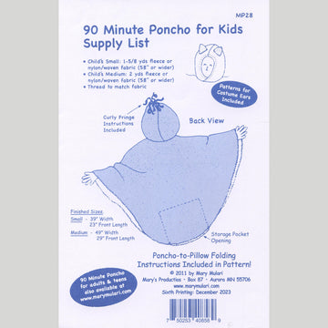90 Minute Poncho for Kids Pattern