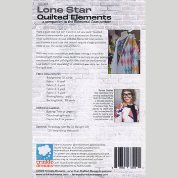 Lone Star Quilted Elements Coat Pattern