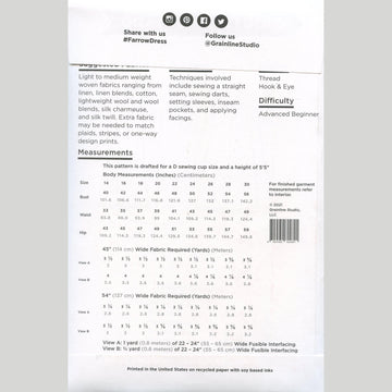 Farrow Dress Pattern - Sizes 14-30