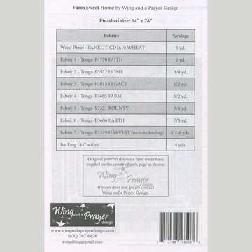 Farm Sweet Home Quilt Pattern